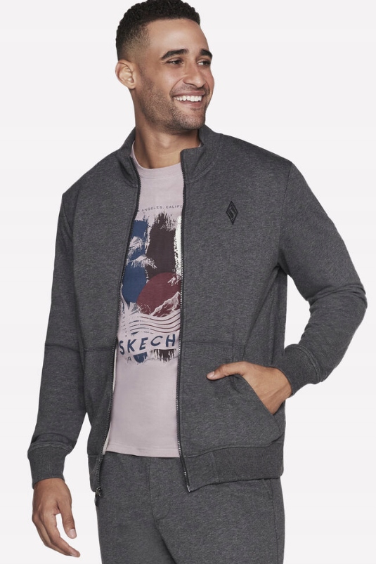 Pánská mikina Skechers The Hoodless Hoodie M3JA195 šedá vel. S