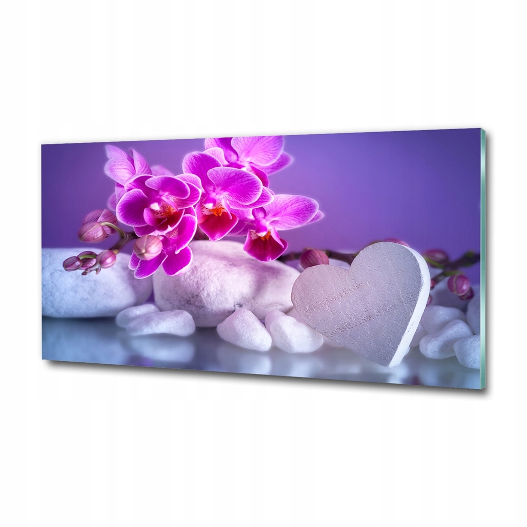 plexi obraz moderní dekor Orchidej a srdce