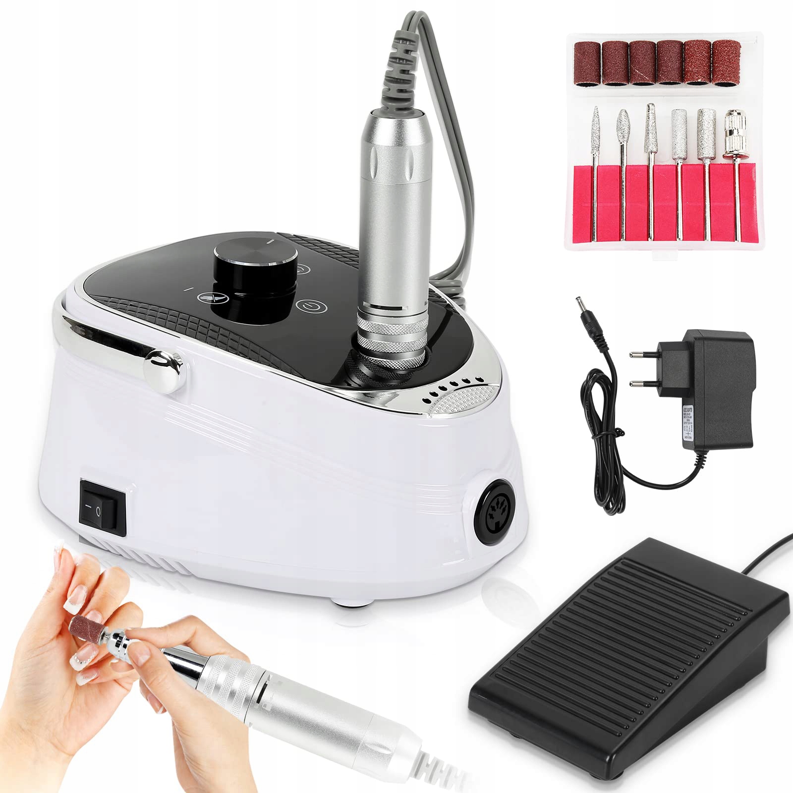 Profesionální výkonná Bruska na nehty a pedikúru fréz 35000RPM