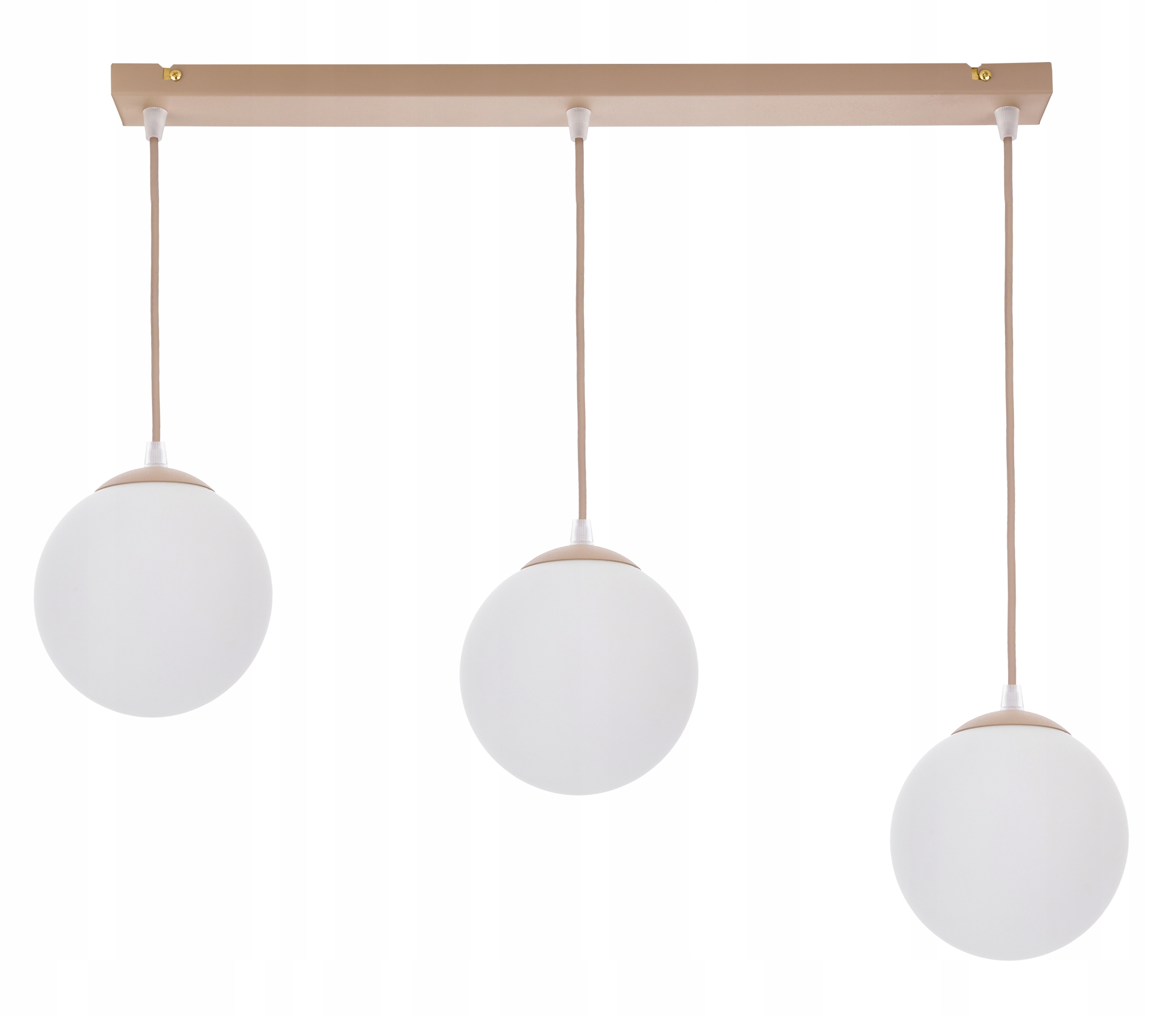 Závěsná Lampa Závěsný Stropní Lustr Skleněné Stínidlo Led Koule E27 Kašmír béžová