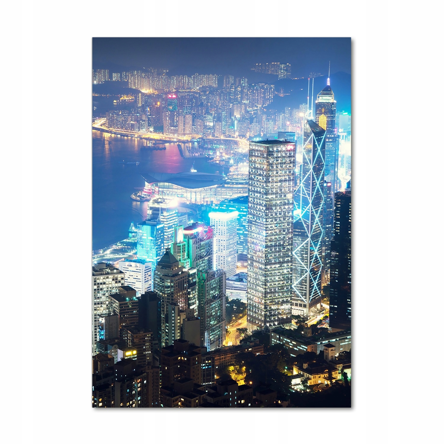 

Foto obraz akryl do salonu Hong kong nocą 70x100cm