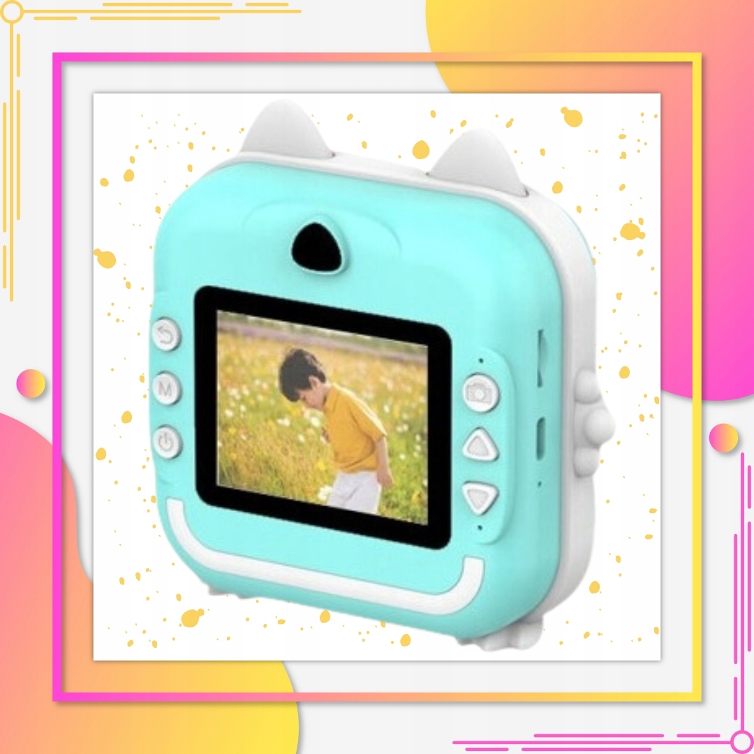 MINI DRUKARKA DRUKUŚ APARAT FOTOGRAFICZNY NATYCHMIASTOWY TERMICZNA + ROLKI Komunikacja Bluetooth