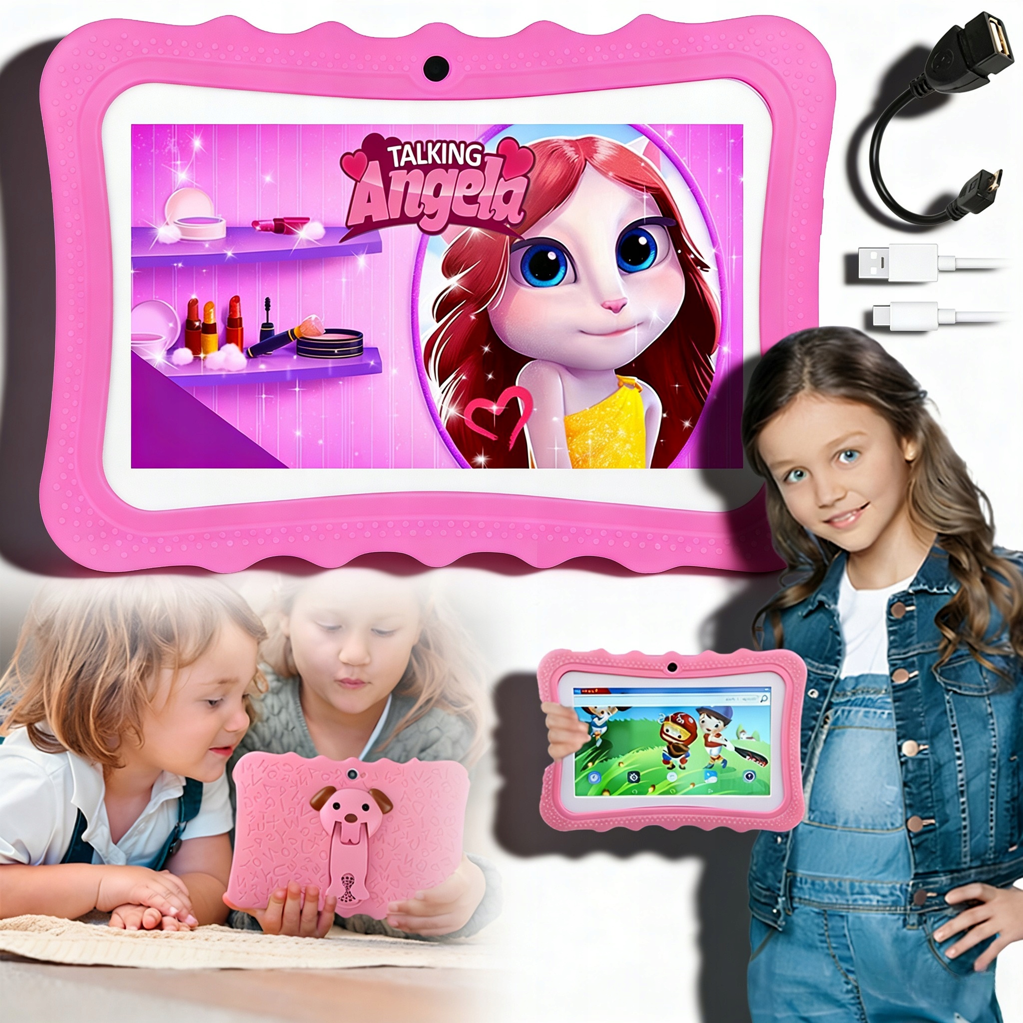 Tablet Pro Děti 7'' Android 32GB Quad Core Wifi Bluetooth S Pouzdro Dárek