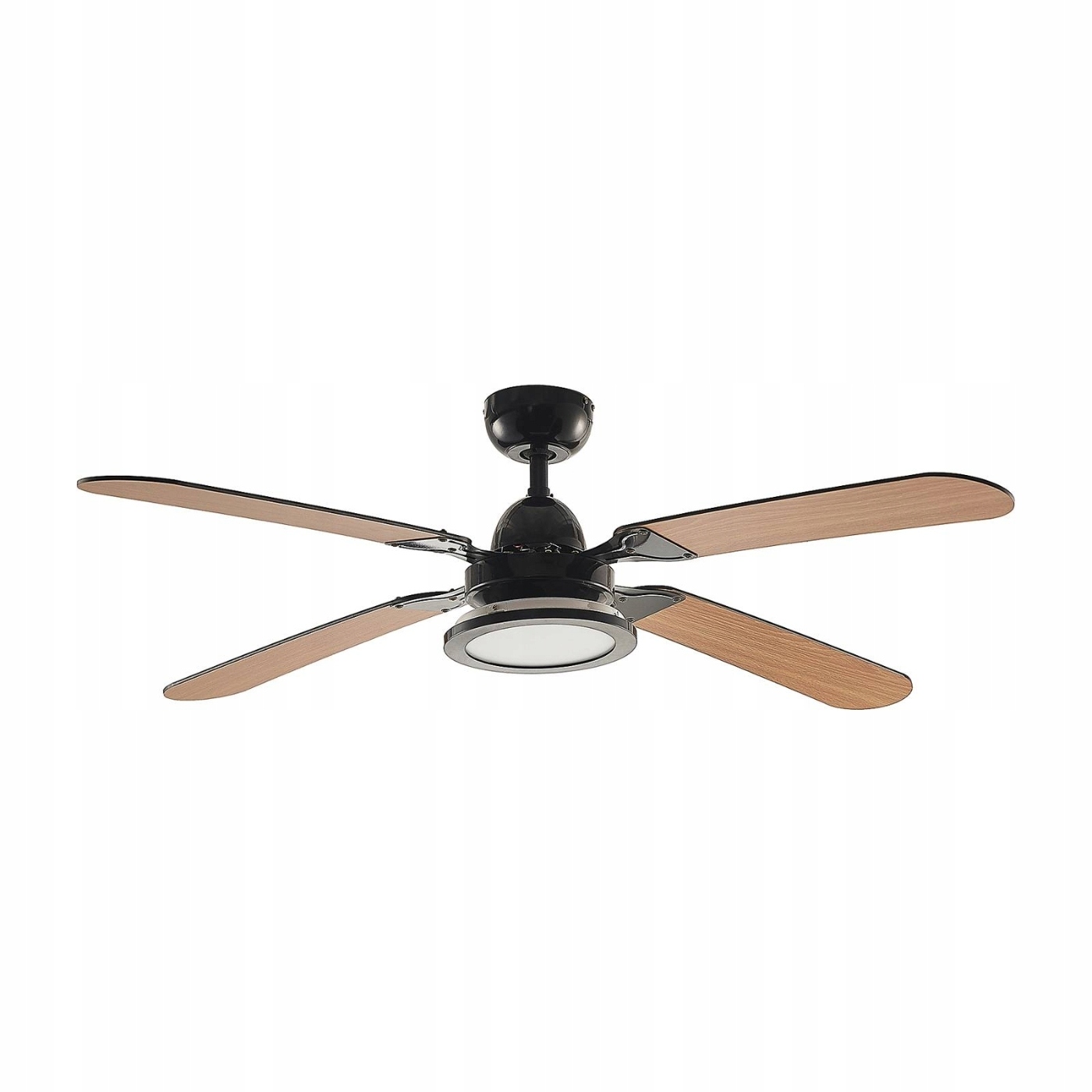 Wentylator sufitowy Led Lucande Tedric, czarny, cichy, 133 cm