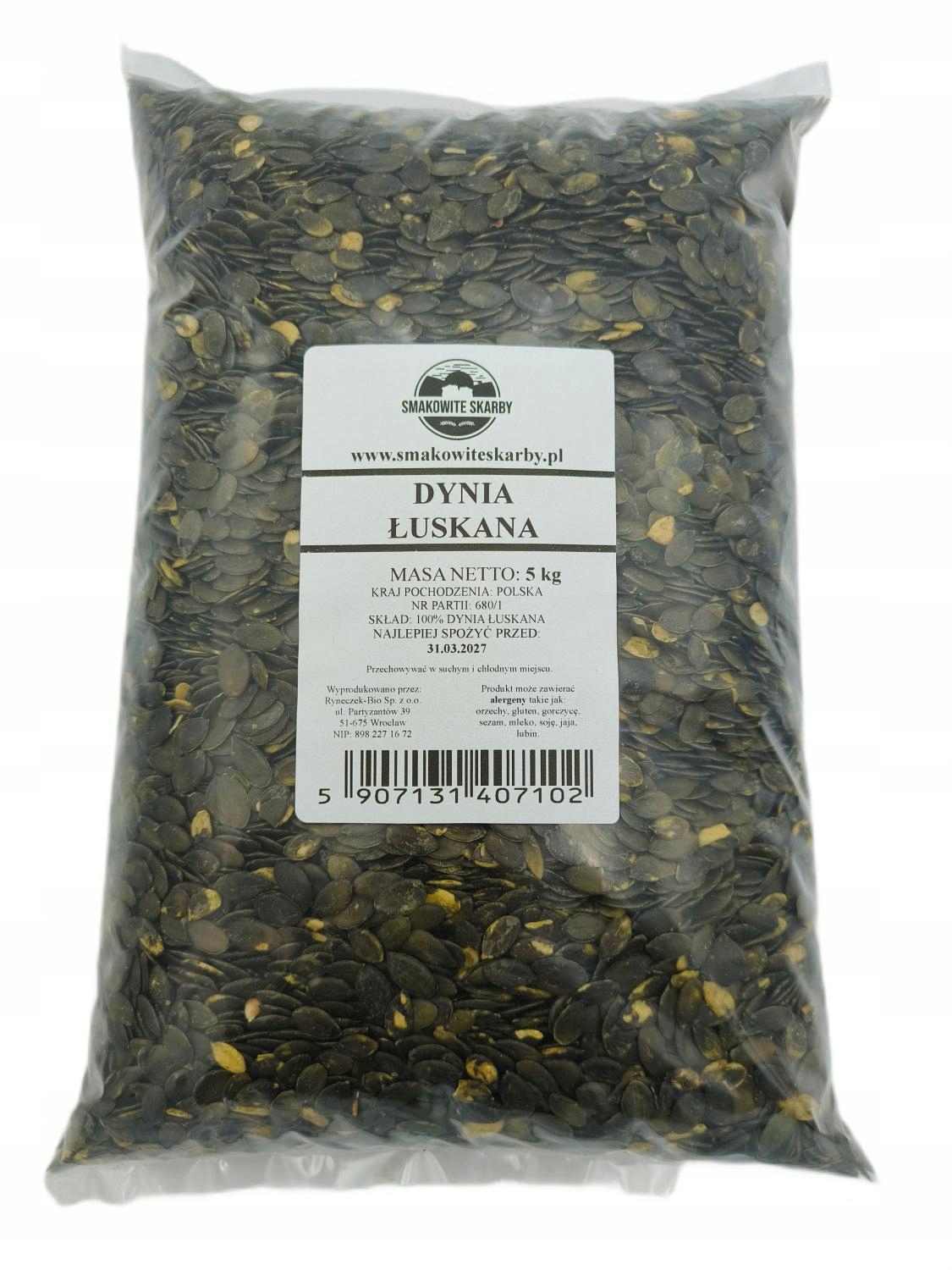 Pestki dyni łuskane 5kg Polskie – do sałatek i pieczywa