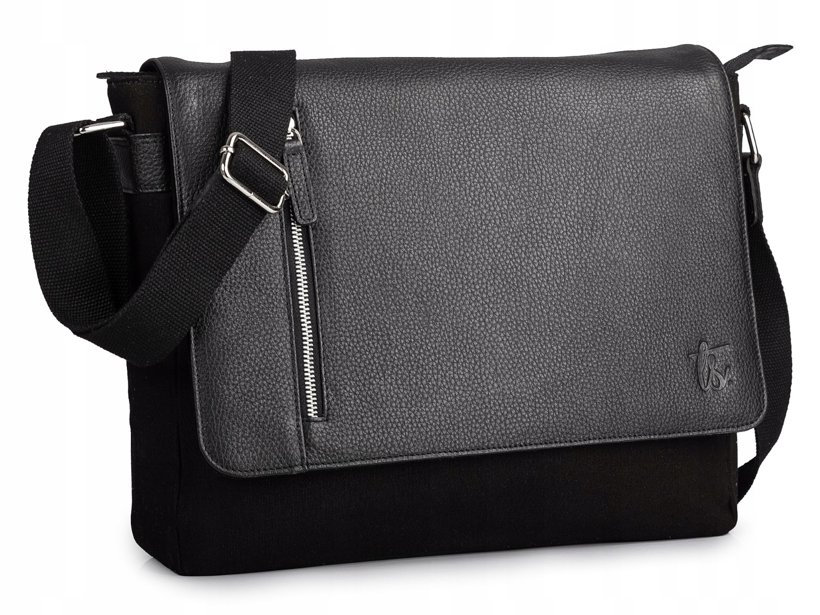 Velká pánská taška přes rameno pro práci ve studiu A4 s klopou z přírodní kůže