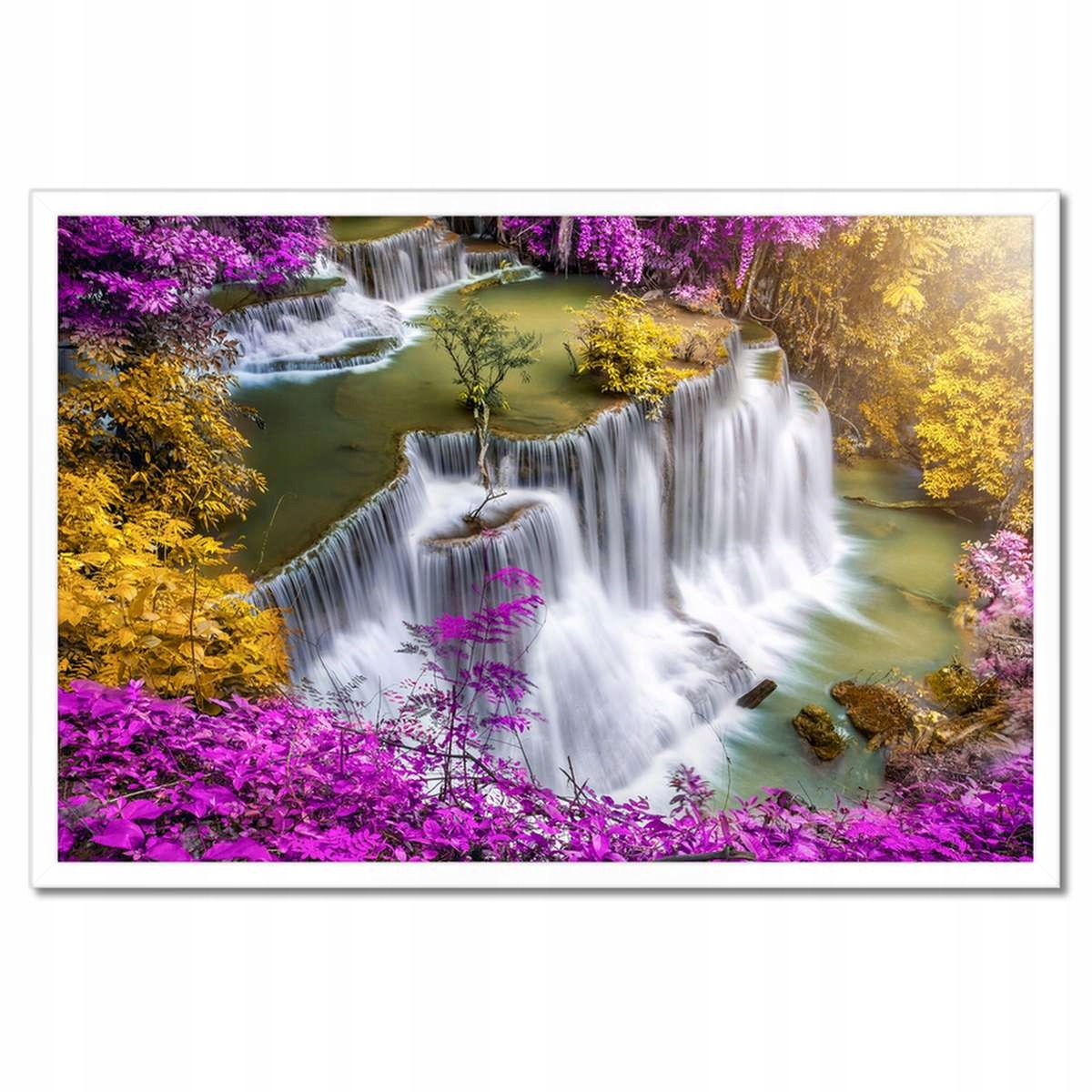 Plakáty v rámu 60x40 Fialově kolem kaskády