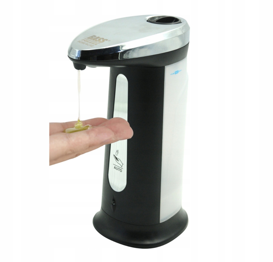 BEZDOTYKOWY AUTOMATYCZNY DOZOWNIK DO MYDŁA 400ml Wysokość produktu 19 cm