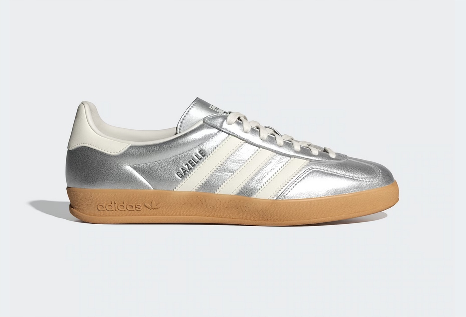 Boty Adidas Indoor Gazelle Stříbrné Metalické Kůže JR1206 vel 45 1/3