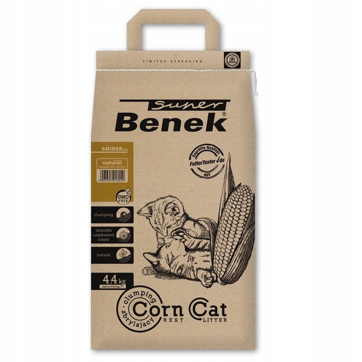 Levně 2x Benek Corn Cat Přírodní 7 L