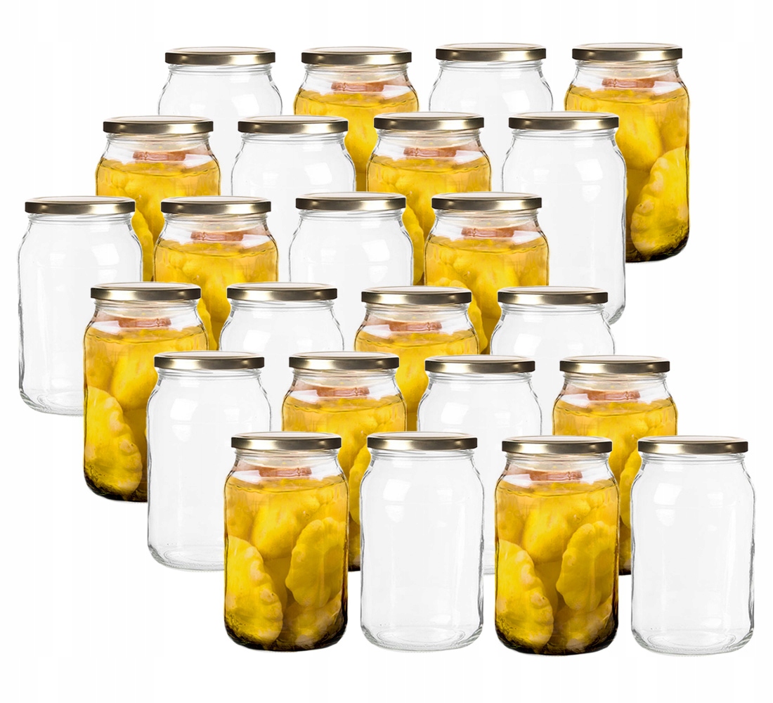 

24x Słoik szklany Słoiki na przetwory miód 900ml