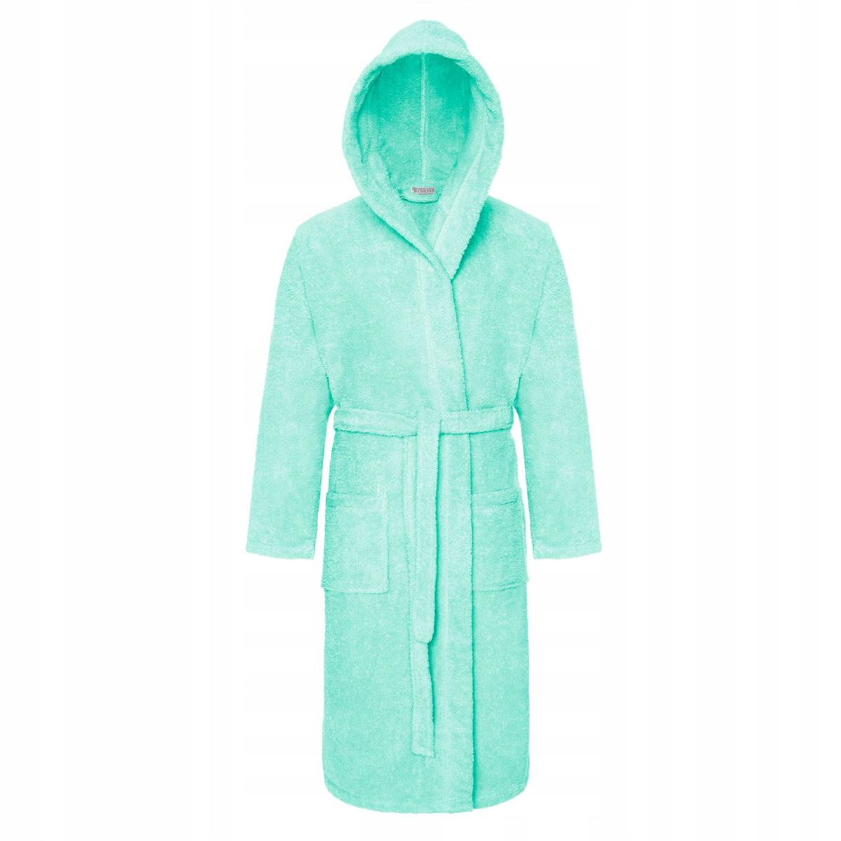 Bavlněný župan s kapucí Unisex L/XL Máta