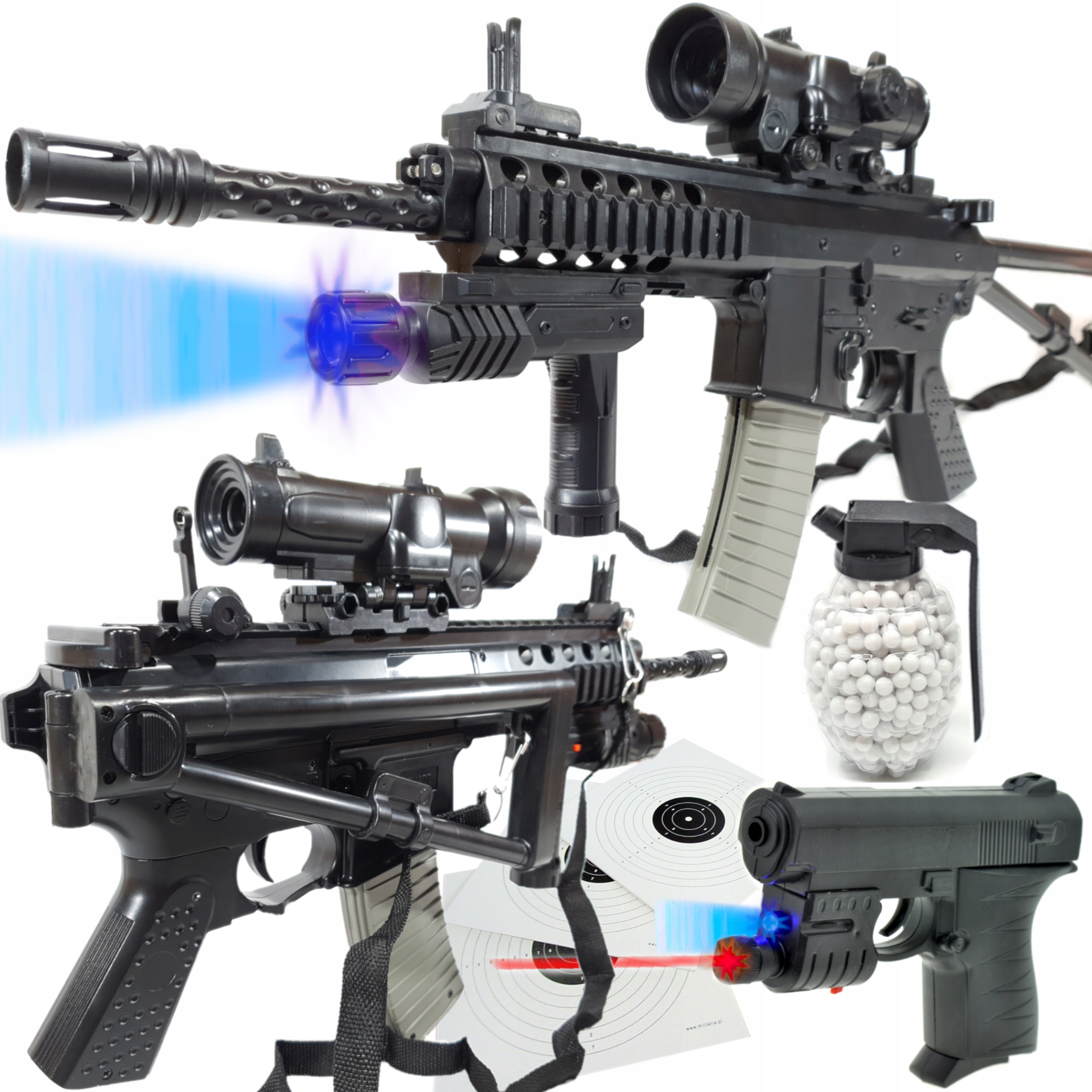 

Kac Pdw Karabin Metalowy Na Kulki +pistolet+granat
