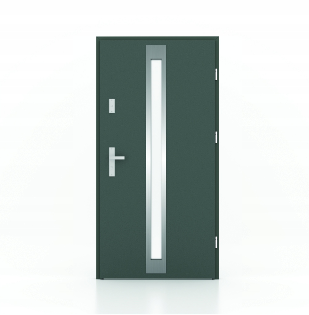 Drzwi zewnętrzne stalowe 80/77 ANTRACYT PIASKOWANA