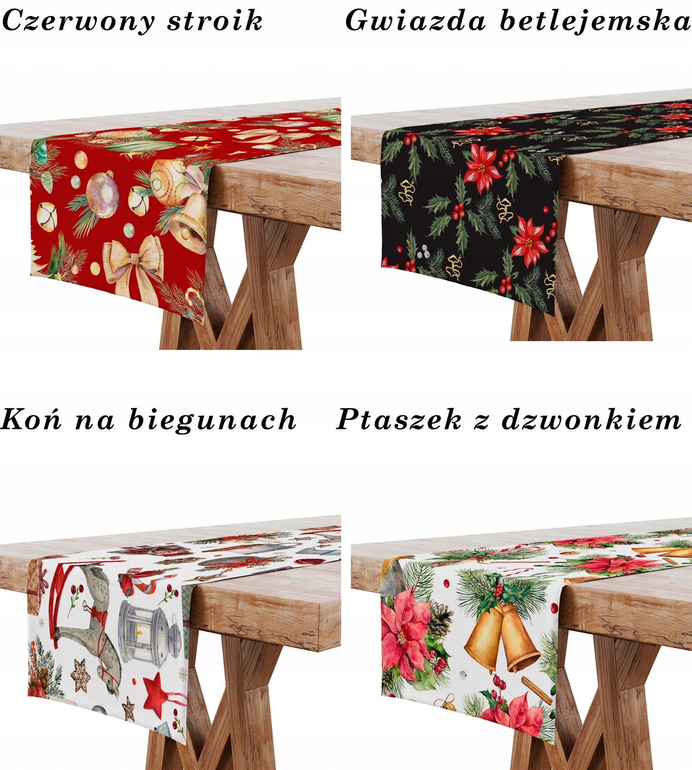 BIEŻNIK PLAMOODPORNY 40X180 WZORY ZIELONE LIŚCIE Szerokość produktu 40 cm