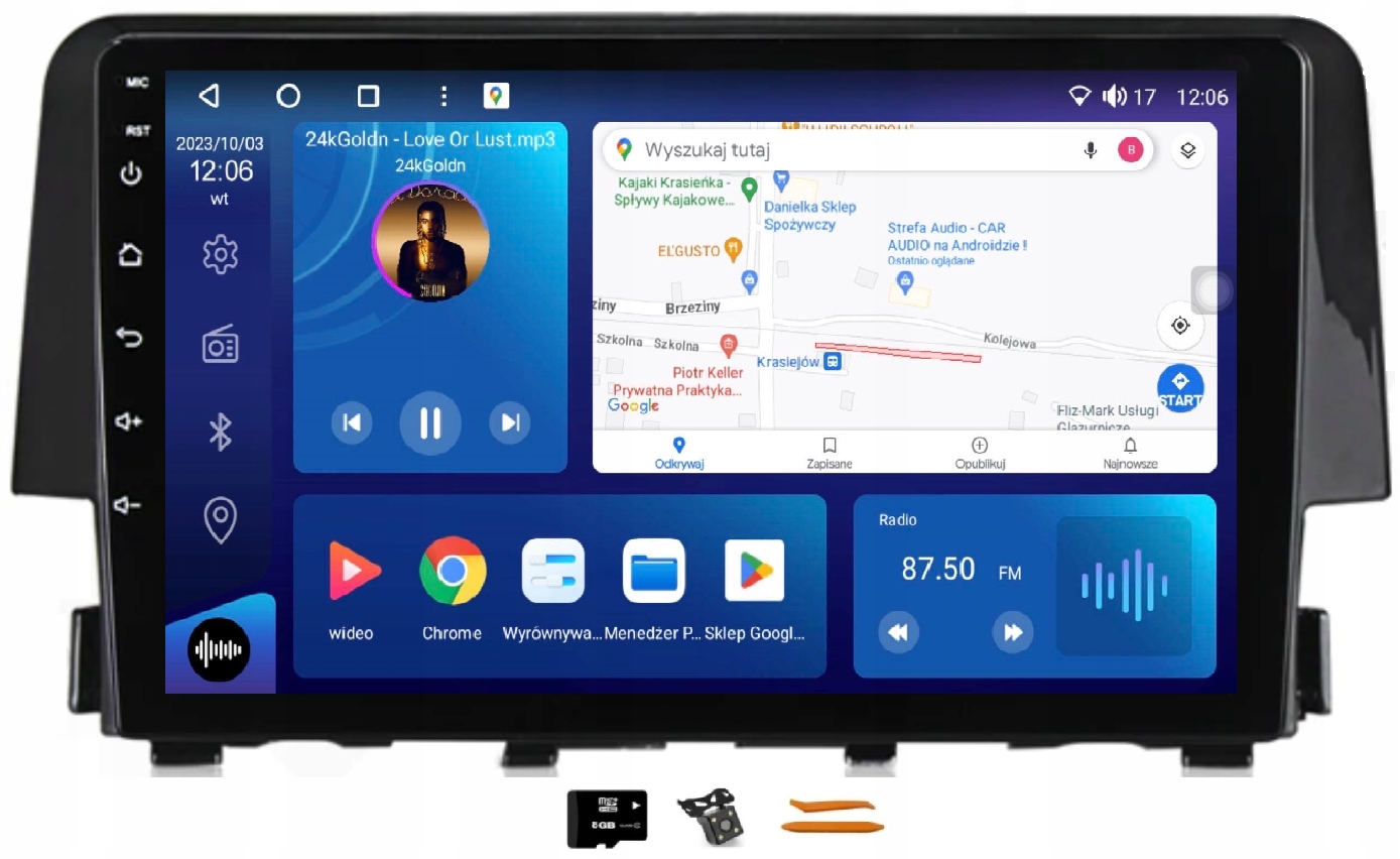 Rádio Android Navigácia M460 Qled Carplay Lte Gps Honda CIVIC X 10 15-21