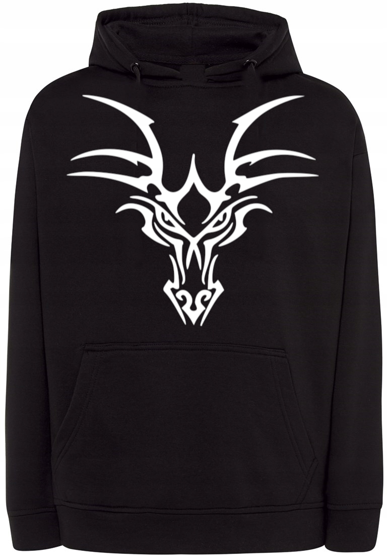 Pánská mikina s pěkným potiskem hlava Smok vel. L