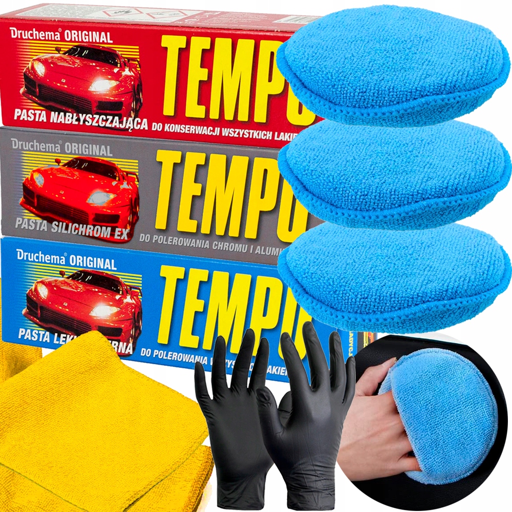 

Tempo Pasta Zestaw 3 Rodzaje Mikrofibra Aplikatory