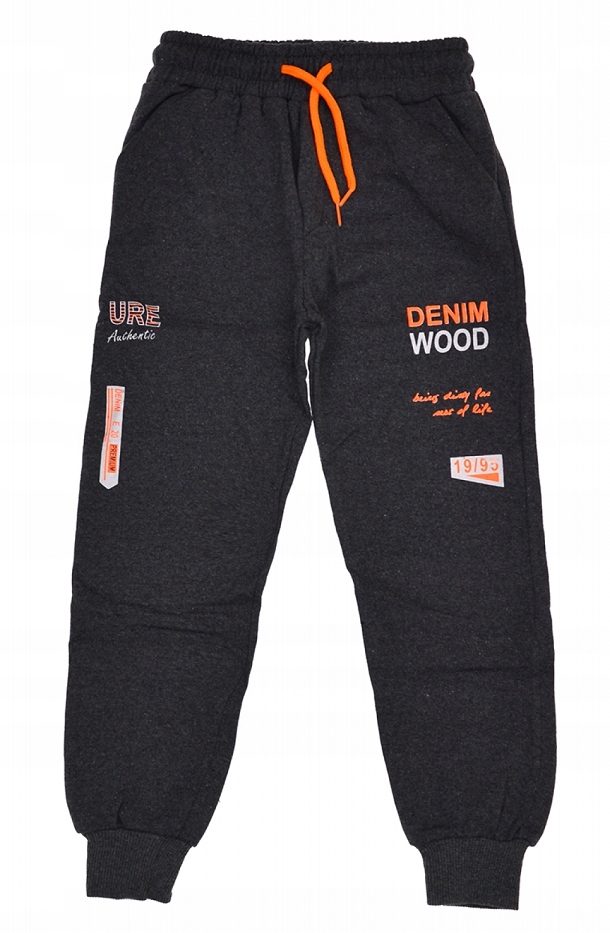

Ocieplane Spodnie Dresowe dresy Denim szare 140