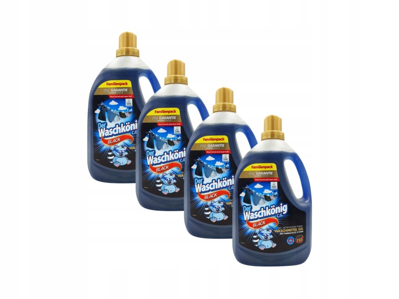 Żel do prania Der Waschkonig Black 4 x 3305 ml do czarnych tkanin