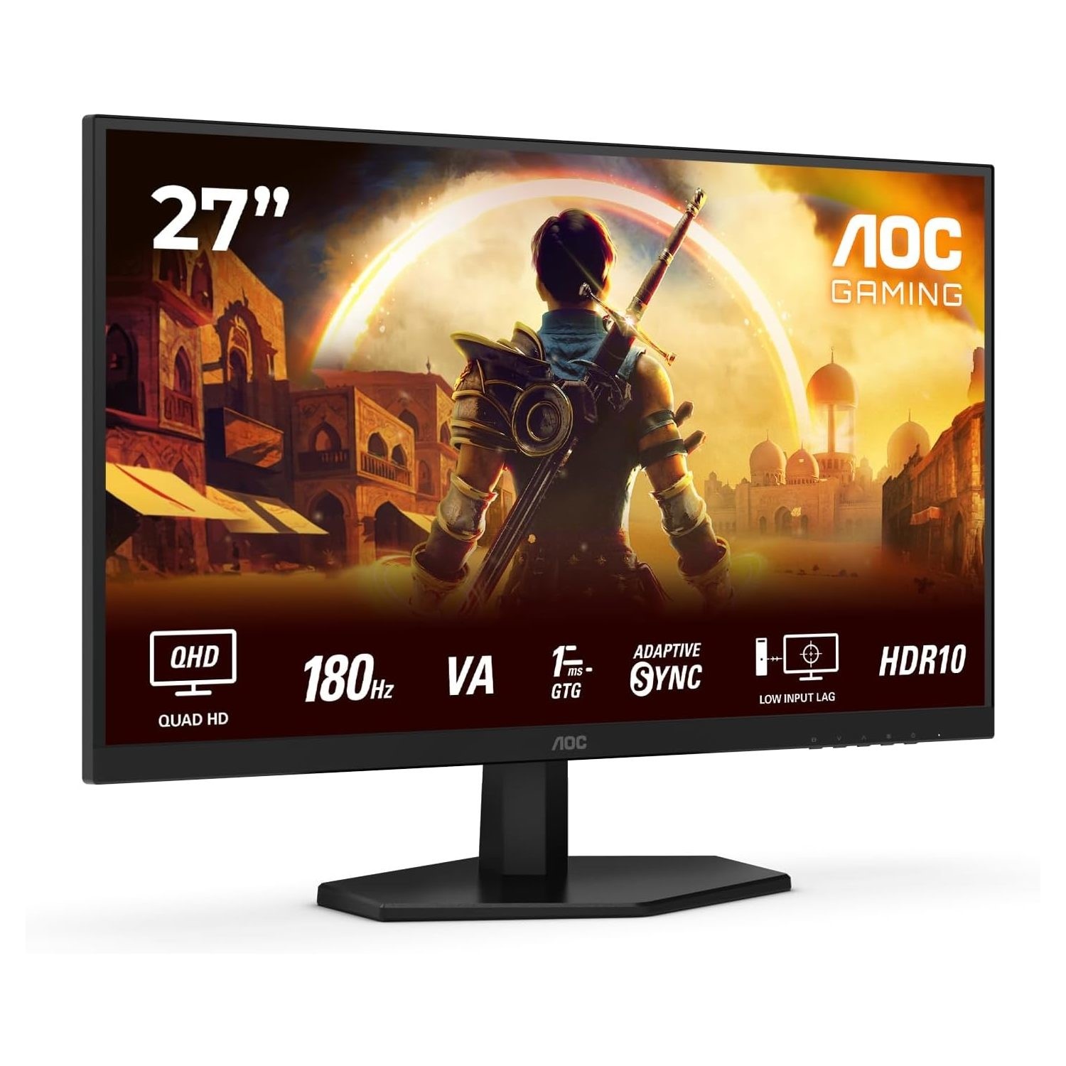 Aoc Q27G42XNE 27" Monitor Va Panel Qhd Rozlišení 16:9 180 Hz Obnovovací Frekvence 1 ms Doba Odezvy 2560 x 1440 pixelů