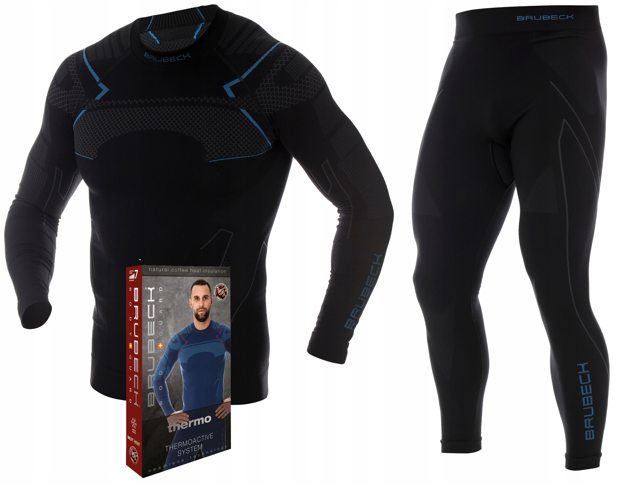 Brubeck OUTDOROWOWA PODKOSZULKA TERMO + MĘSKIE KALESONY TERMOAKTYWNE -M