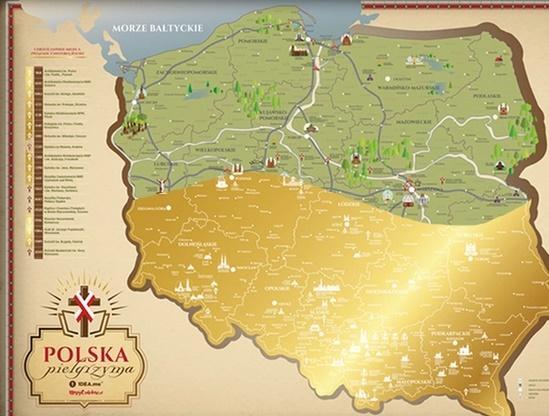 

Mapa Zdrapka Travel Map Polska Pielgrzyma
