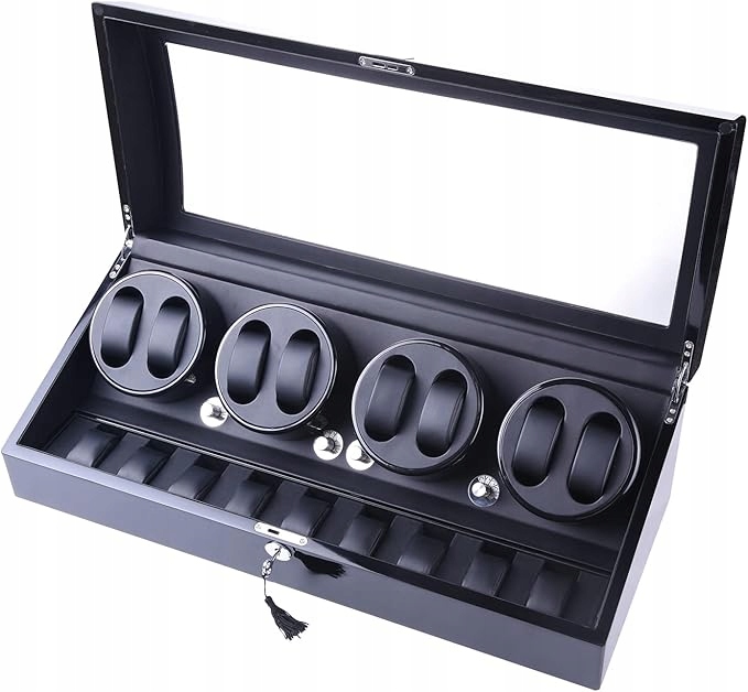 Xtelary automatický natahovač hodinek 8 ks, 9 přihrádek, elegantní