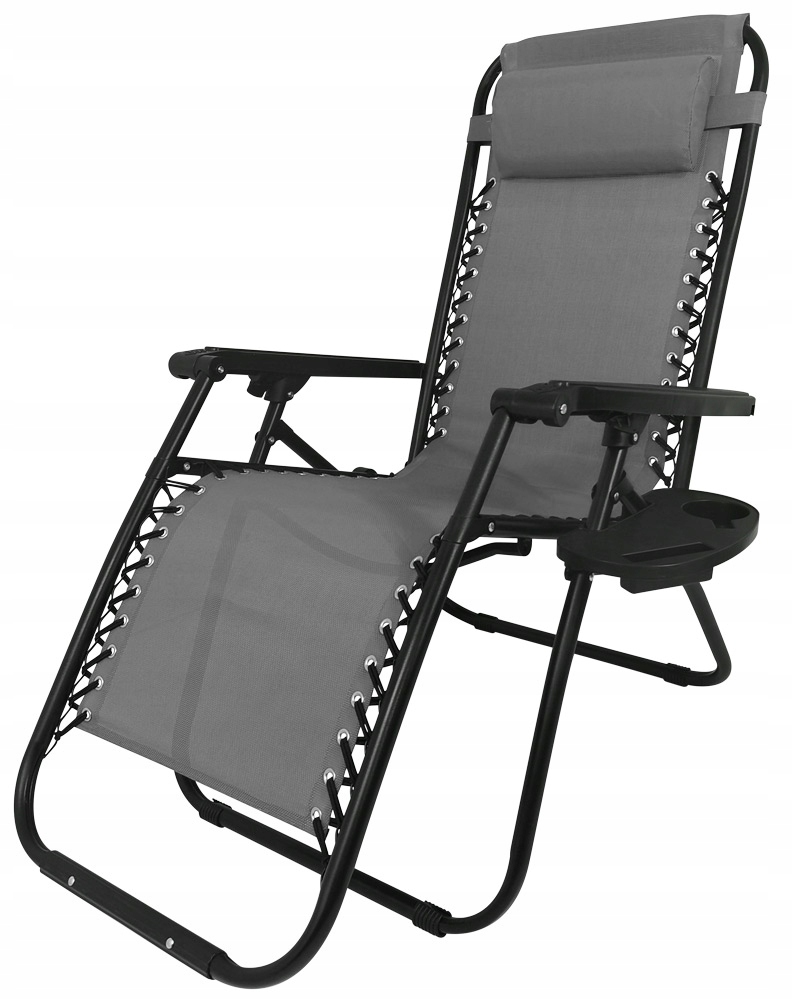 HIT! WZMACNIANY Super Leżak ZERO GRAVITY szary