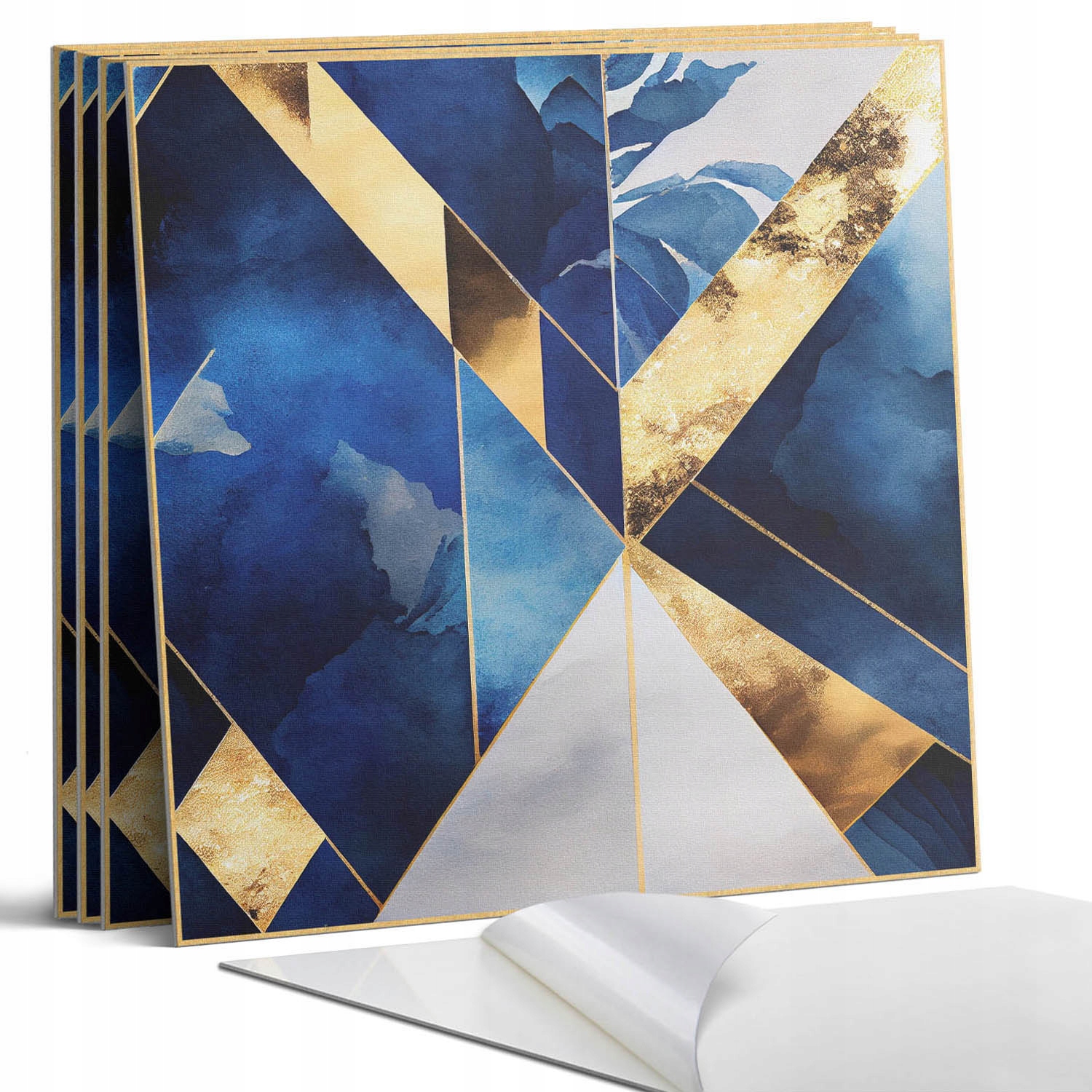 Sada vinylových dlaždic Snadná montáž Geometrie v barvách 4 x 50 x 50 cm