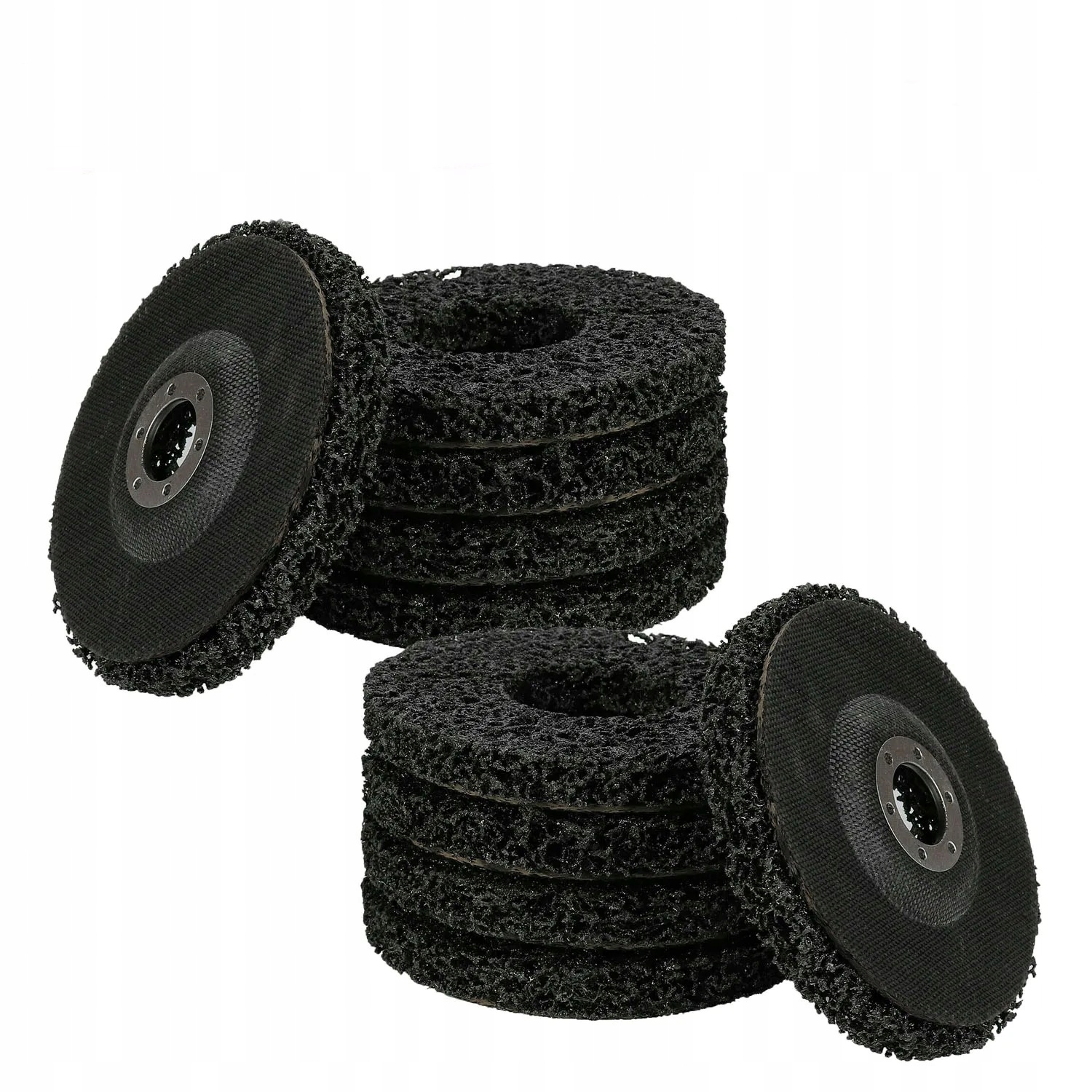 10x Disk Kotouč Brusný kotouč na odstraňování rzi Netkaná textilie Vlasy 125 mm