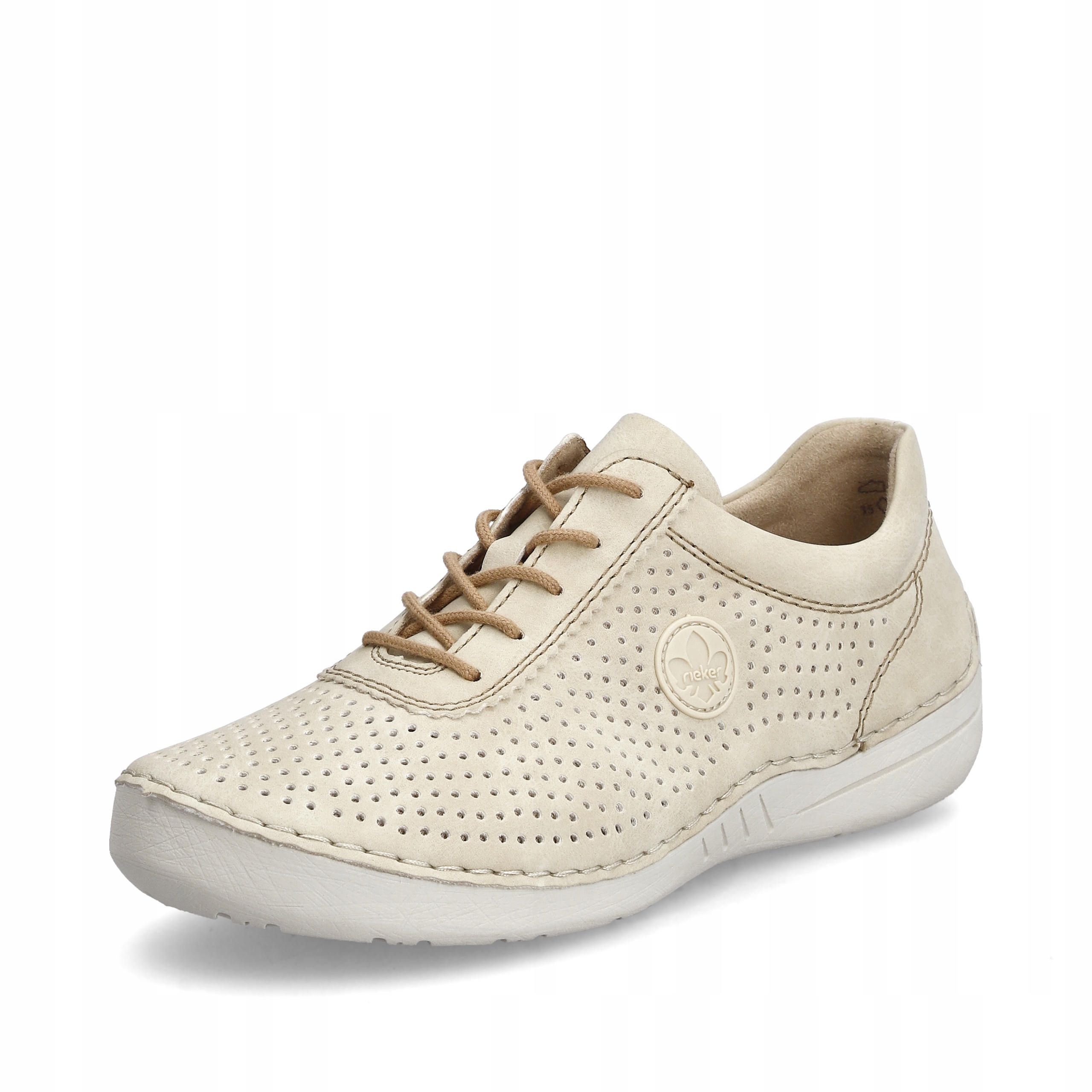 Rieker Antistress Dámské Polobotky 52546-60 Béžové Ažurové vel. 36