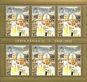 Łotwa.Jan Paweł II - papież.Arkusik ** .2005.