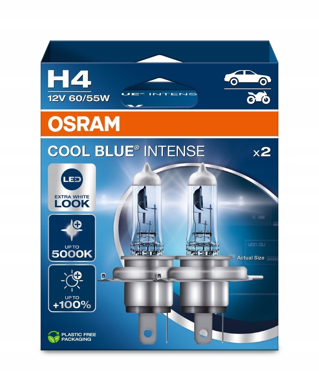 Żarówka Osram Cool Blue Intense H4 12V 5000K 2 sztuki