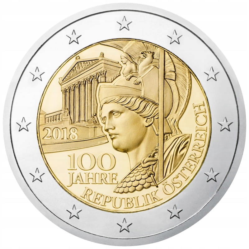 2 euro Austria 100 lat Republiki 2018