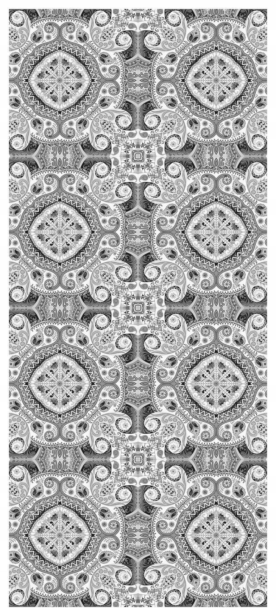 Samolepka Tapeta Ornament Elegance Šedé Klasické Vzory 91x211 opakovatelná