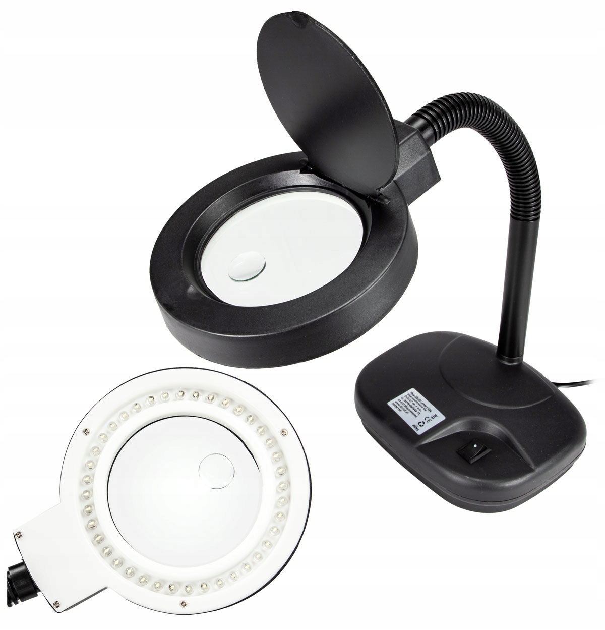 Lampa z Lupą Yihua 239 Powiększenie 3D-10D Gięte Ramię Regulacja LED Czarna