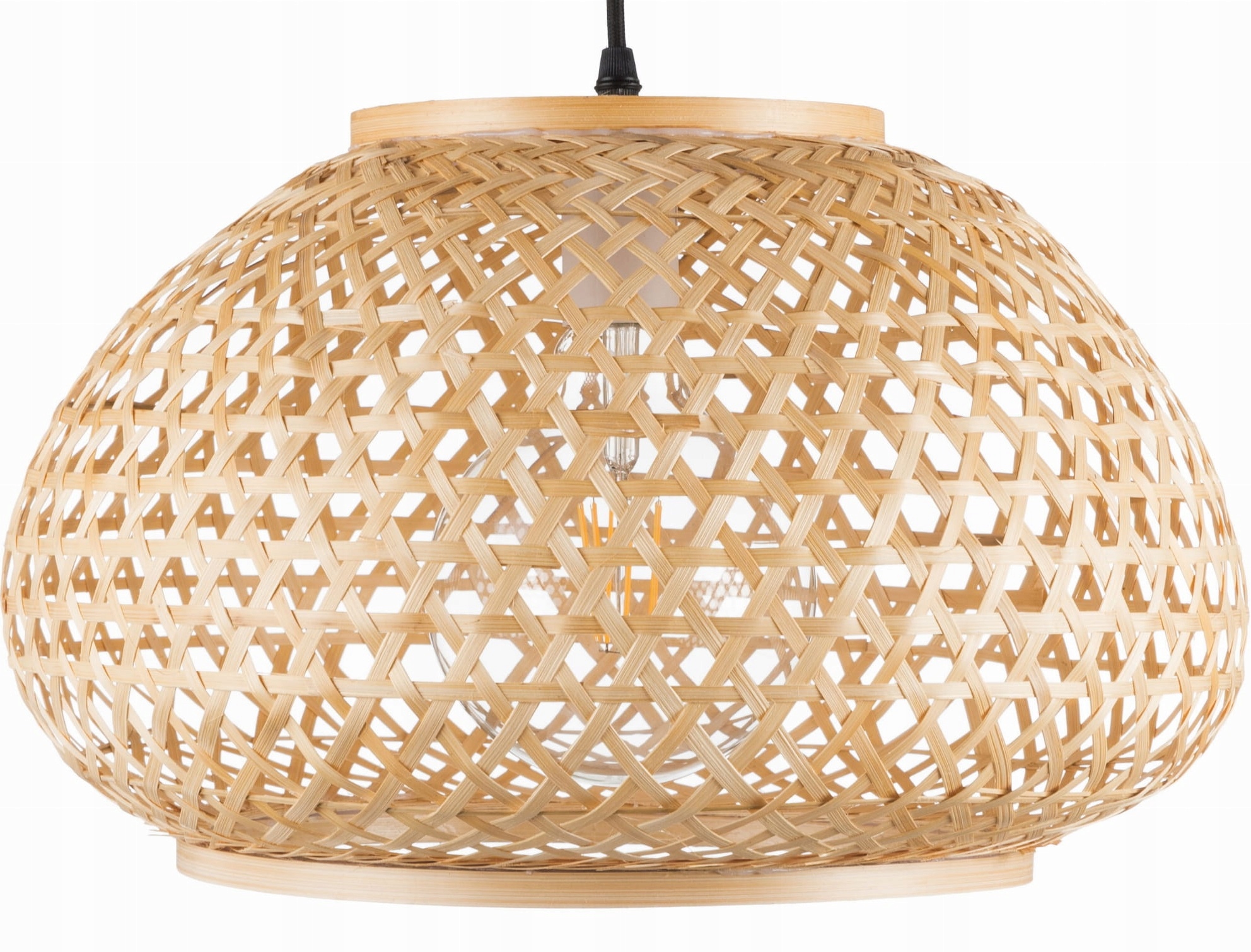 

Lampa wisząca Boho bambusowa plecionka
