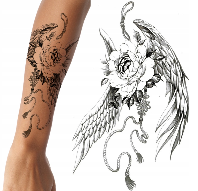 

Tatuaż tymczasowy sznur skrzydła fake tattoo