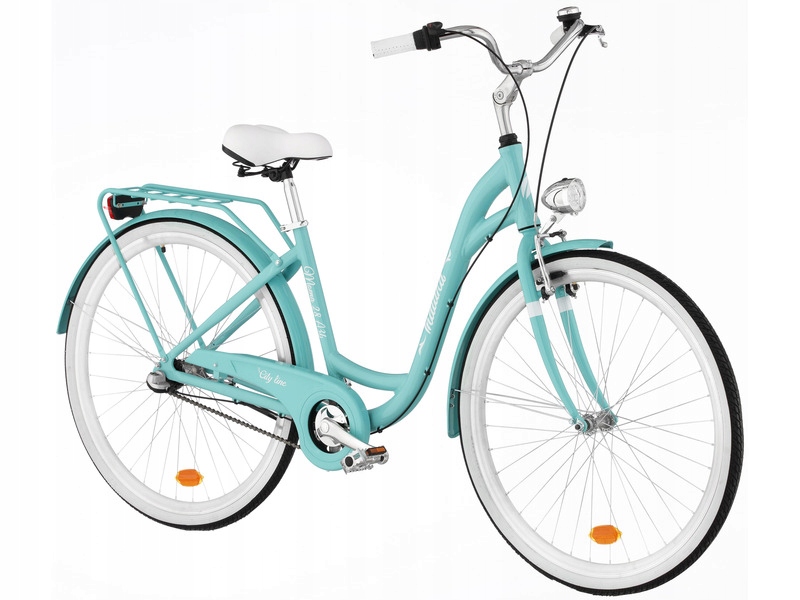 Rower miejski Indiana Moena A3B 28 cali damski Lazurowy