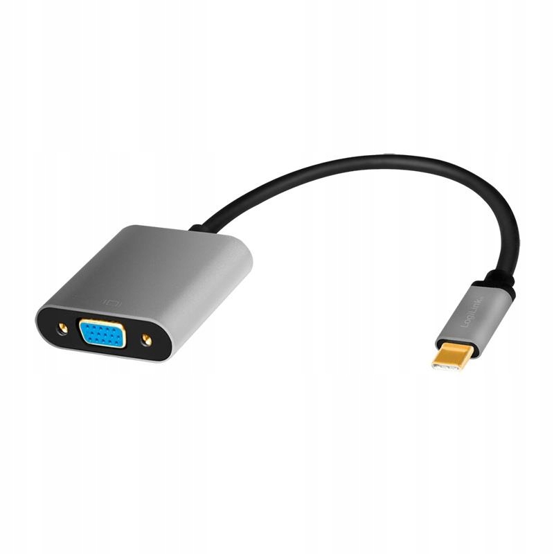 Adapter kablowy LogiLink USB Type-C do VGA 0,15 m Full HD