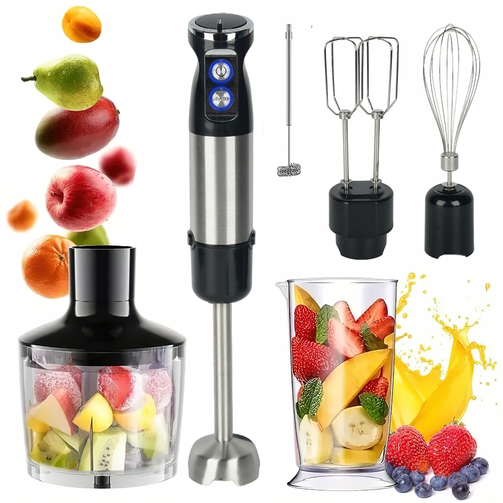 Ruční Kuchyňský Mixér 800 W Turbo, 12 Nastavení Rychlosti, Sada
