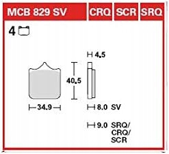 Klocki hamulcowe przód TRW MCB829CRQ