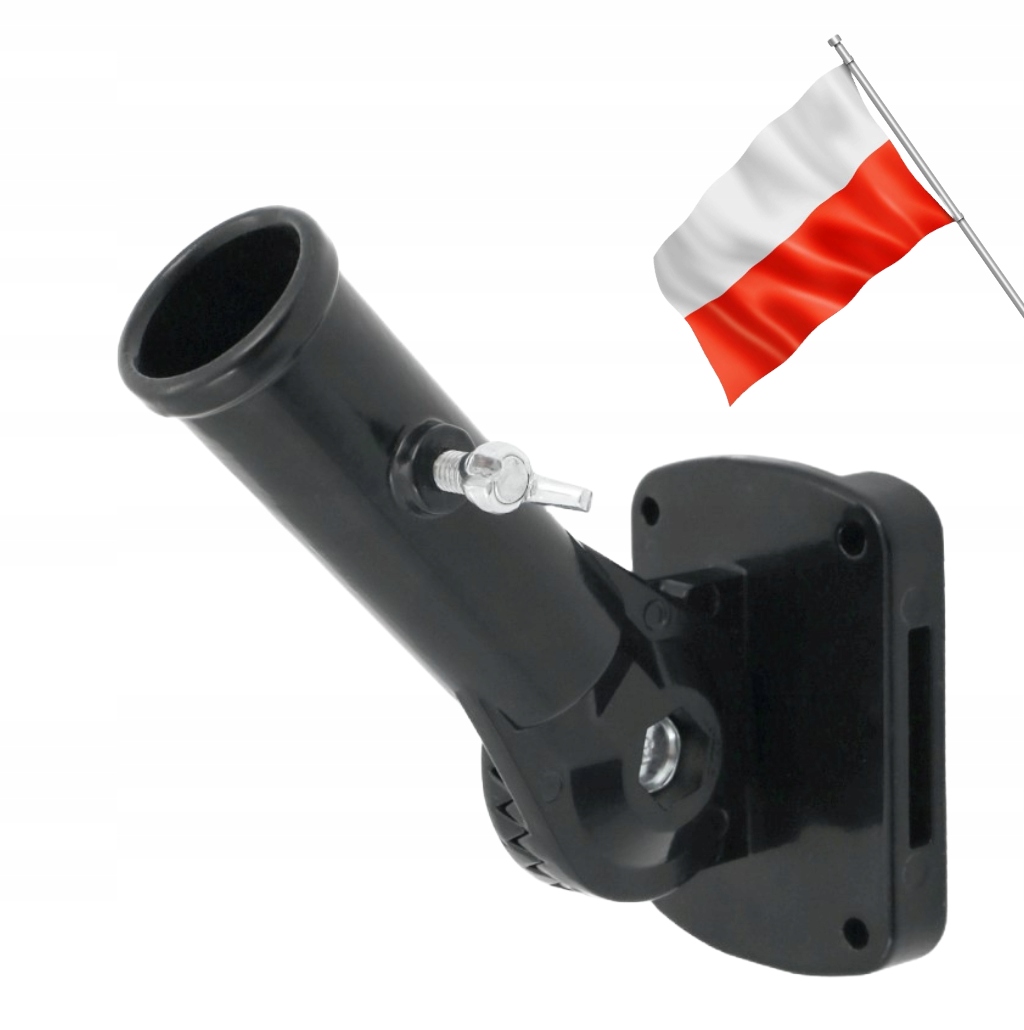 UCHWYT DO FLAG REGULOWANY FLAGOWY CZARNY METAL 26MM 0-180°
