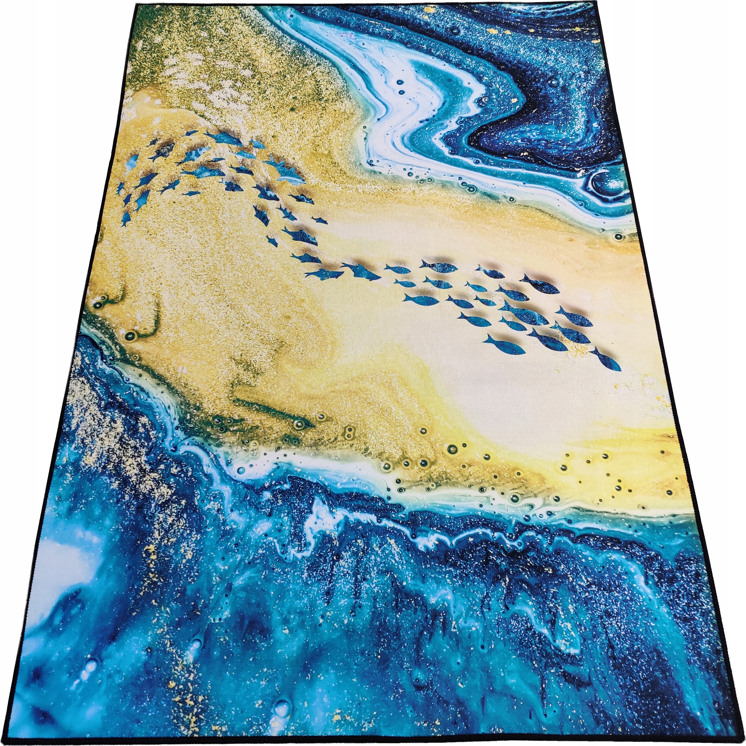 Dywan Antypoślizgowy Fancy 120x160 Hd Kamień Fale dla Dziewczynki Chłopca