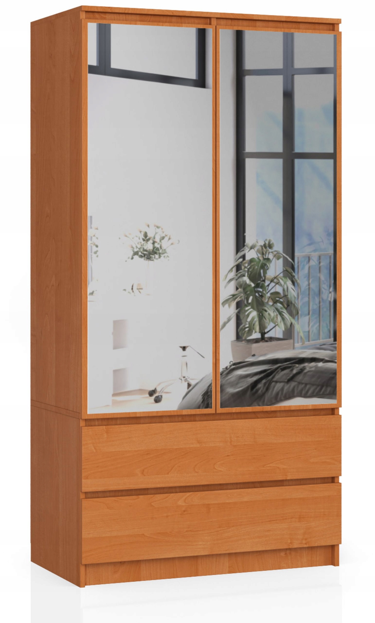 

Szafa dwudrzwiowa S90 olcha 90cm z lustrem