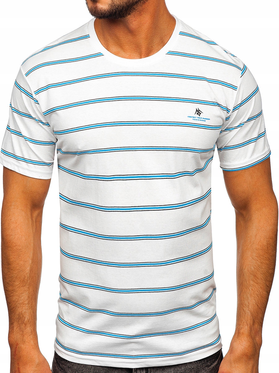 

T-shirt Męski Koszulka Biała 14952 Denley_m