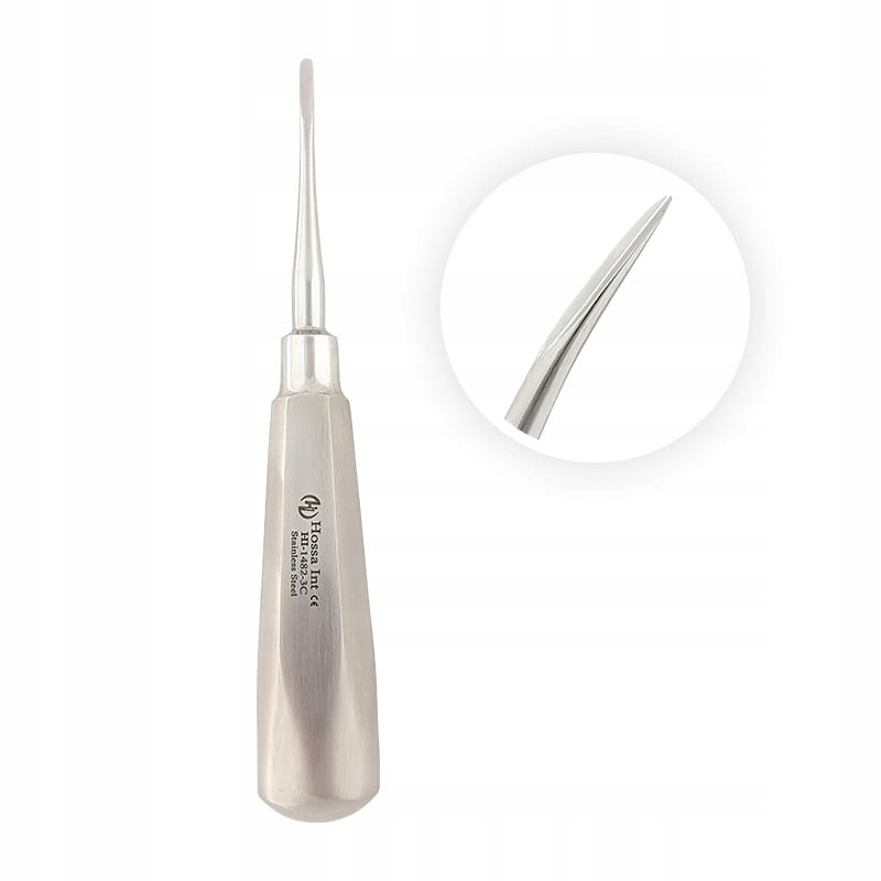 

Luksator stomatologiczny metalowy odgięty 3 mm