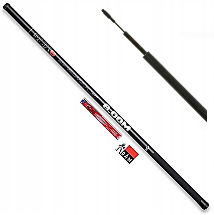 Rybářský Set Připravený K Použití Prut D.a.m Sensomax SMX6 Tele Pole 6 m