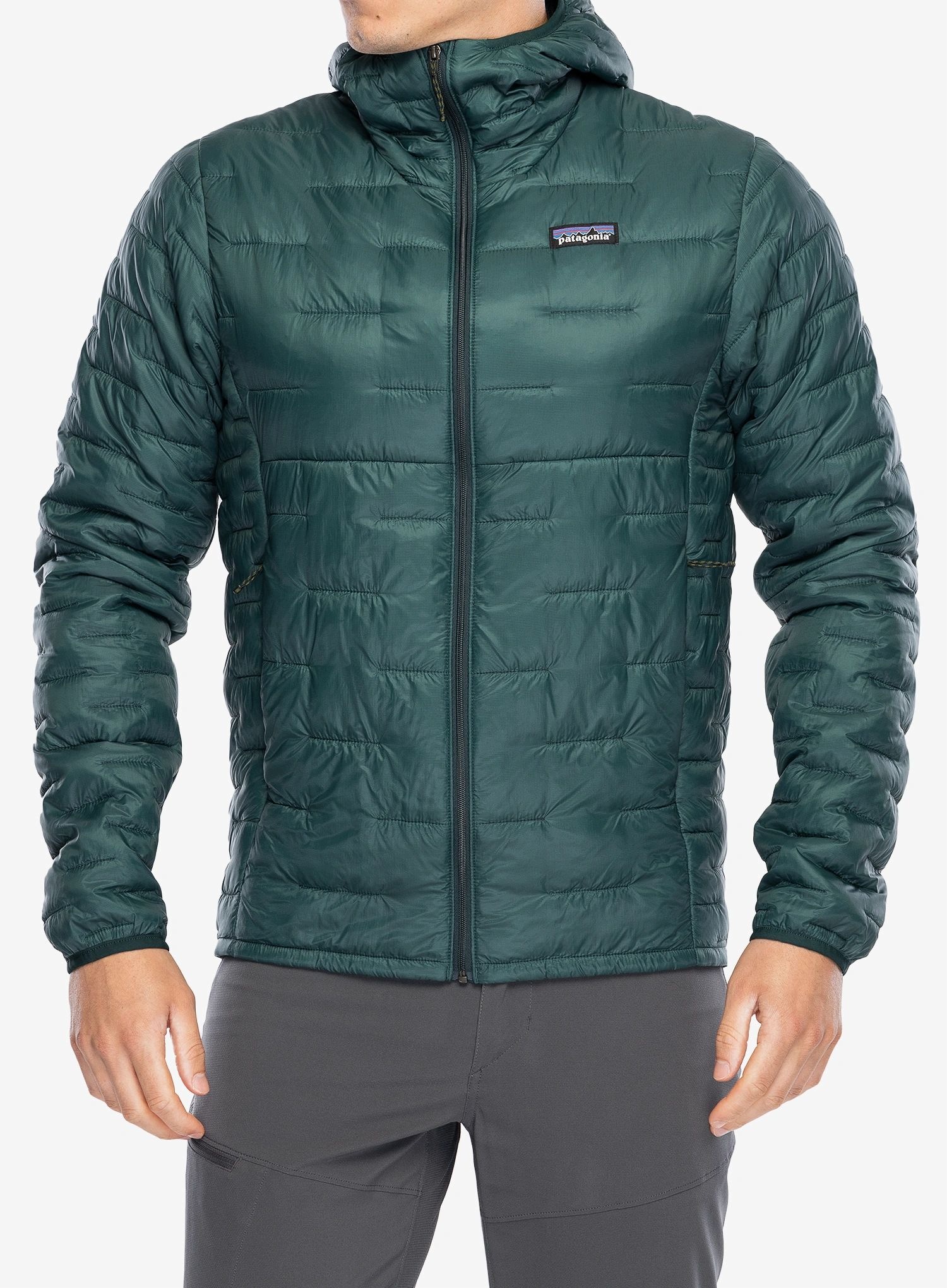 Zateplená bunda Patagonia Micro Puff Hoody cascade green S